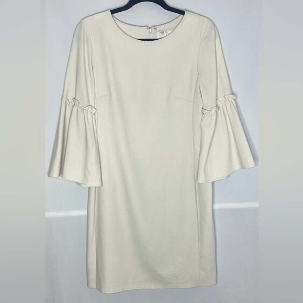 Amanda Uprichard Cream Long Sleeve Dress